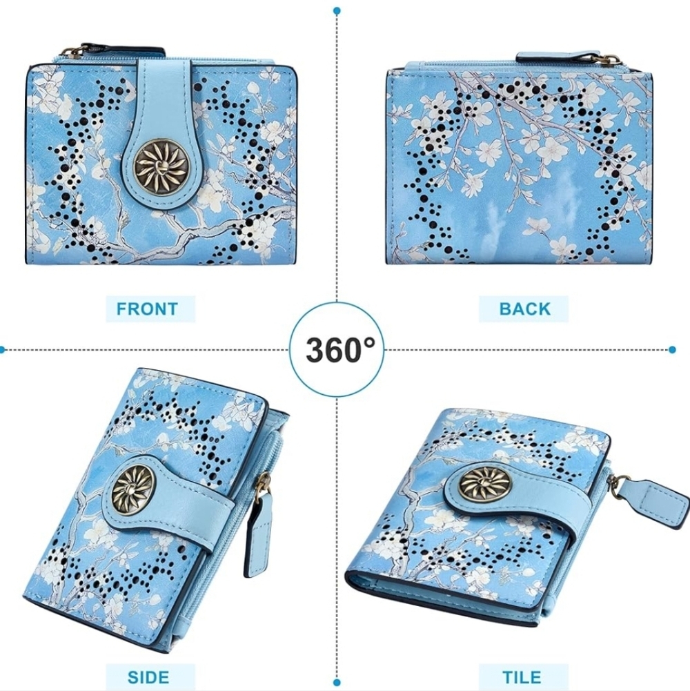 Floral Blue Women's Wallet